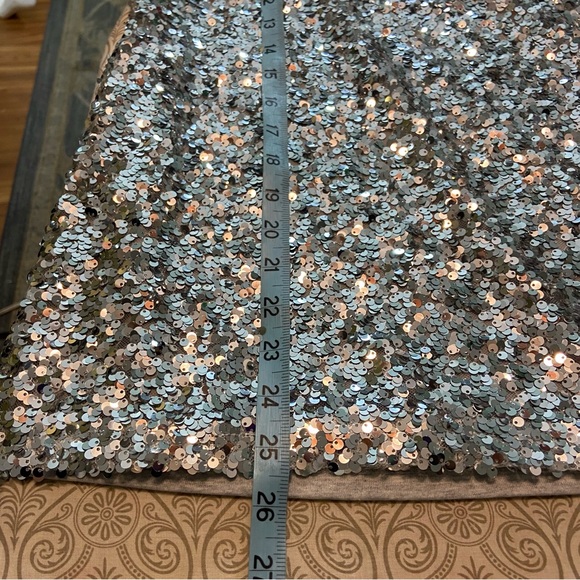 NWT New Talbots Shimmering Silver Sequin Tank Top Sleeveless Shell Top Shirt L - Picture 3 of 9